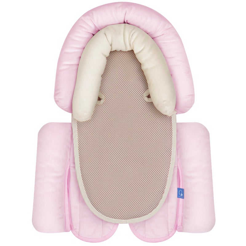 COOLBEBE Upgraded 3-in-1 Babybody Support for Newborn Infant Toddler - Extra Soft Car Seat Insert Cushion Pad, Perfect for Carseats, Strollers, Swings, Pink - Image 1